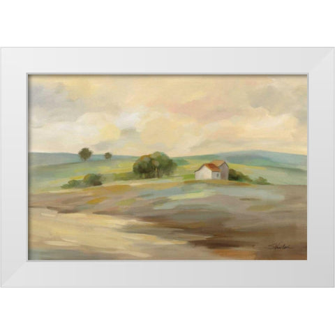 Path to the Farm White Modern Wood Framed Art Print by Vassileva, Silvia