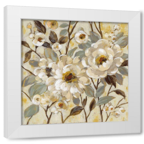 Golden Nature White Modern Wood Framed Art Print by Vassileva, Silvia