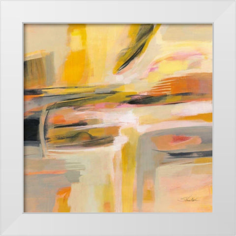 Happy Sunshine White Modern Wood Framed Art Print by Vassileva, Silvia