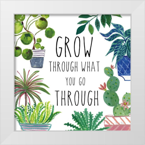 Plant Home IV White Modern Wood Framed Art Print by Zaman, Farida