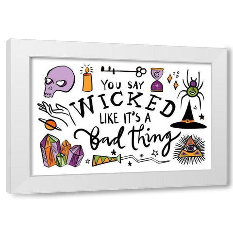 Spell Bound I White Modern Wood Framed Art Print by Zaman, Farida