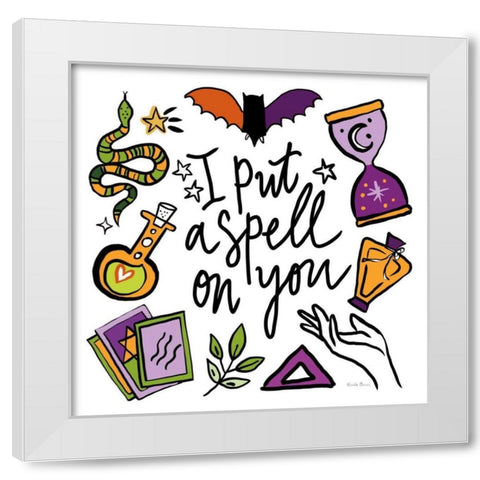 Spell Bound II White Modern Wood Framed Art Print by Zaman, Farida