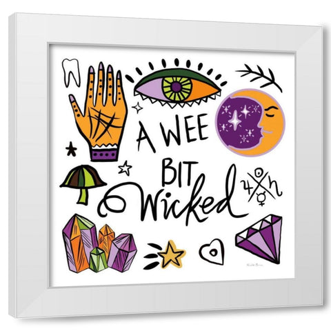 Spell Bound V White Modern Wood Framed Art Print by Zaman, Farida