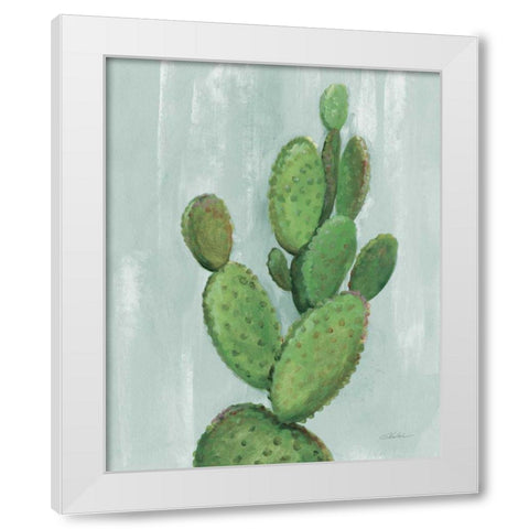 Front Yard Cactus I Slate White Modern Wood Framed Art Print by Vassileva, Silvia