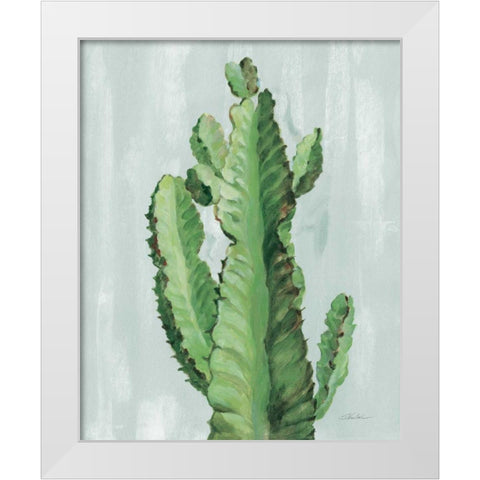 Front Yard Cactus II Slate White Modern Wood Framed Art Print by Vassileva, Silvia