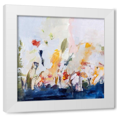 Spontaneous Summer II White Modern Wood Framed Art Print by Munger, Pamela