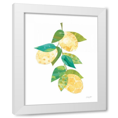 Summer Lemons II White Modern Wood Framed Art Print by Prahl, Courtney