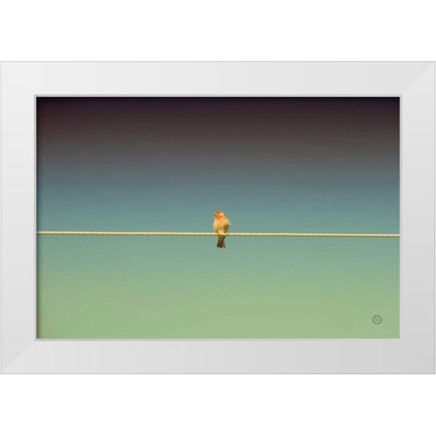 Waiting White Modern Wood Framed Art Print by Larson, Nathan