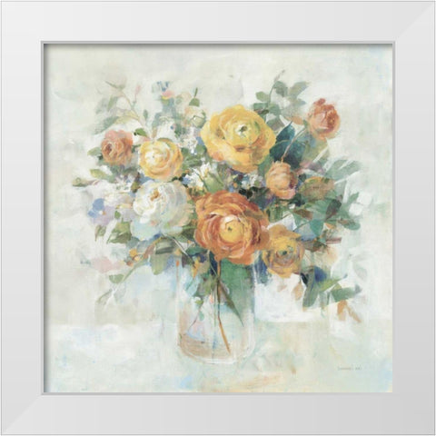 Blooming Splendor I Neutral White Modern Wood Framed Art Print by Nai, Danhui
