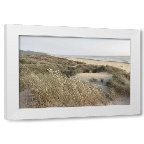 Oregon Dunes White Modern Wood Framed Art Print by Majchrowicz, Alan