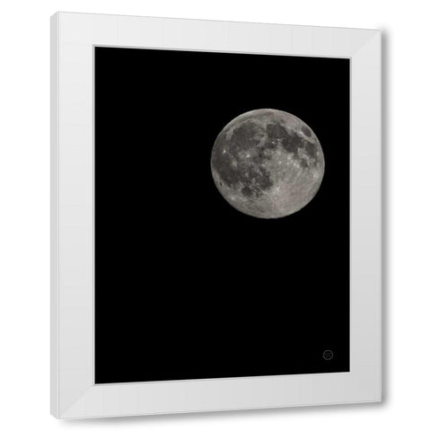 Moon Detail I White Modern Wood Framed Art Print by Larson, Nathan