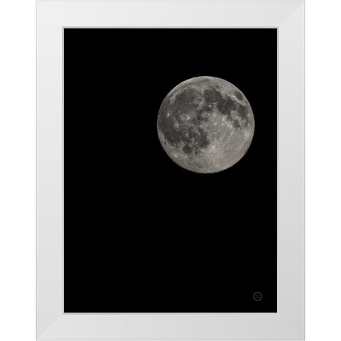 Moon Detail I White Modern Wood Framed Art Print by Larson, Nathan
