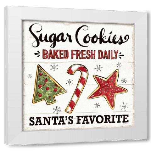 Christmas Treats II White Modern Wood Framed Art Print by Tavoletti, Anne