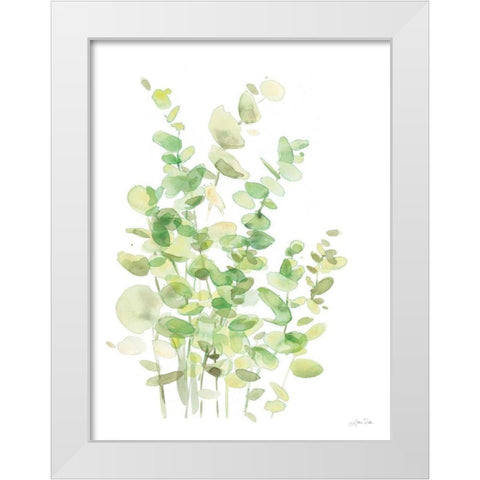 Eucalyptus III White Modern Wood Framed Art Print by Pete, Katrina