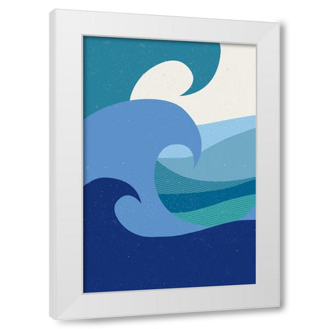 Salty No Words White Modern Wood Framed Art Print by Wild Apple Portfolio