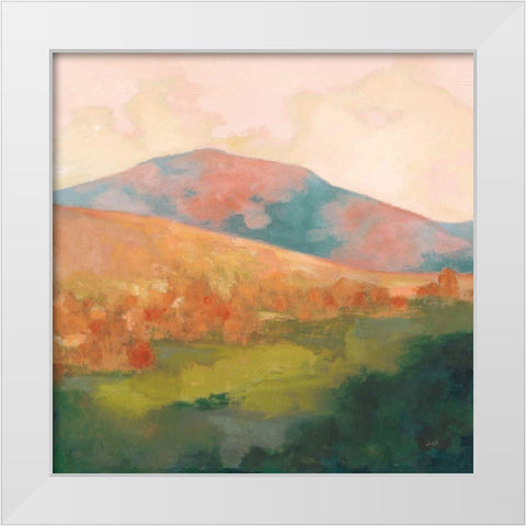 Mountain Morning Pink White Modern Wood Framed Art Print by Purinton, Julia
