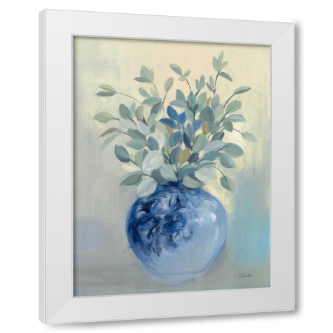Sage Botanical White Modern Wood Framed Art Print by Vassileva, Silvia