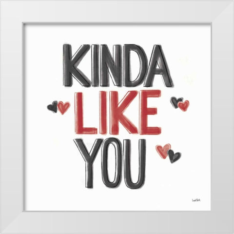 Kindness I Black Red White Modern Wood Framed Art Print by York, Leah