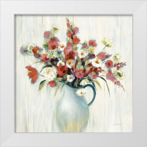 Coastal Bouquet Autumn White Modern Wood Framed Art Print by Vassileva, Silvia