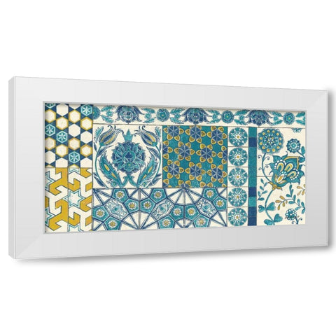 Turkish Tiles Exotic I White Modern Wood Framed Art Print by Lovell, Kathrine