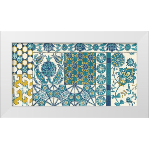 Turkish Tiles Exotic I White Modern Wood Framed Art Print by Lovell, Kathrine
