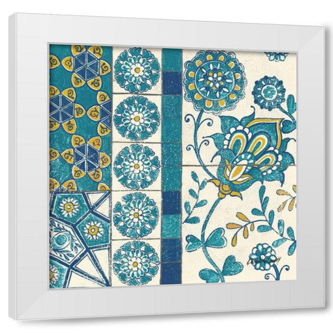 Turkish Tiles Exotic II White Modern Wood Framed Art Print by Lovell, Kathrine