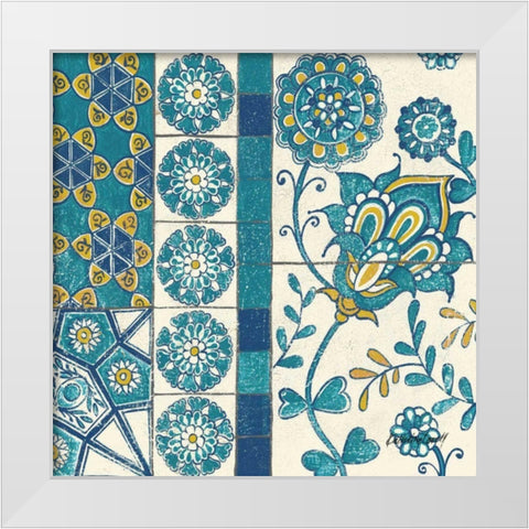 Turkish Tiles Exotic II White Modern Wood Framed Art Print by Lovell, Kathrine