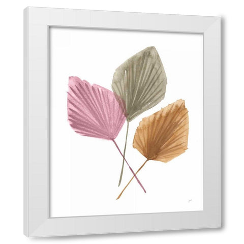 Fan Palms White Modern Wood Framed Art Print by Panganiban, Karyn