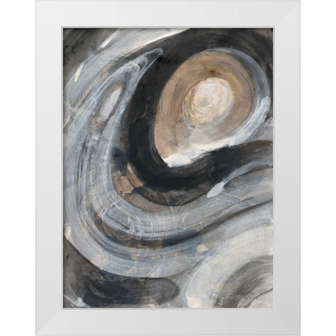 Pearl I White Modern Wood Framed Art Print by Hristova, Albena