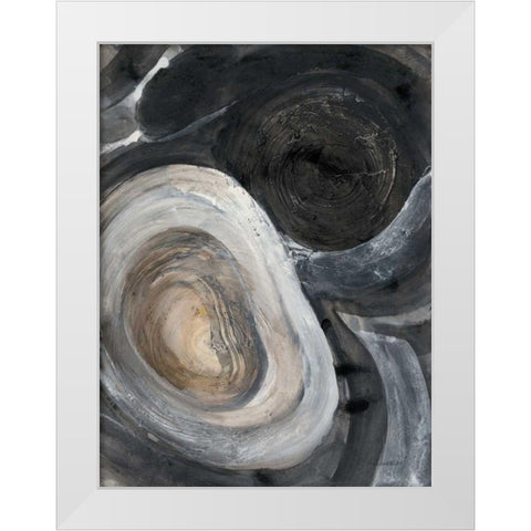 Pearl II White Modern Wood Framed Art Print by Hristova, Albena