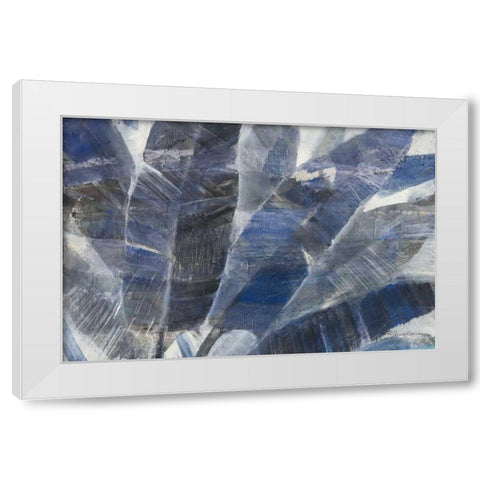 Twilight Palms White Modern Wood Framed Art Print by Hristova, Albena