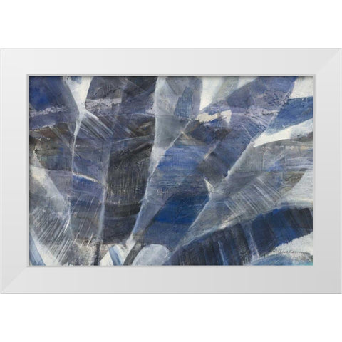 Twilight Palms White Modern Wood Framed Art Print by Hristova, Albena