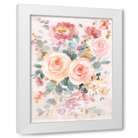 September Blooming II White Modern Wood Framed Art Print by Nai, Danhui