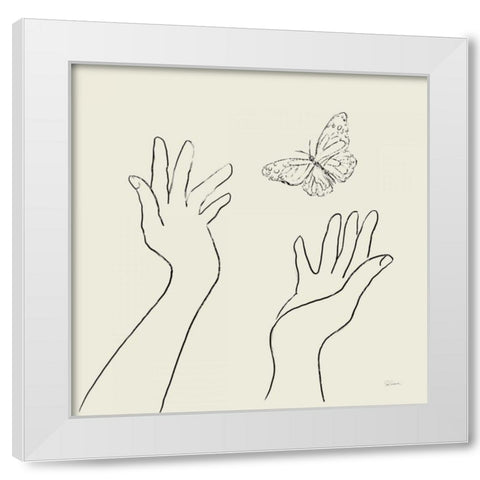 Feeling Free White Modern Wood Framed Art Print by Schlabach, Sue