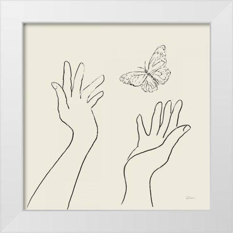 Feeling Free White Modern Wood Framed Art Print by Schlabach, Sue