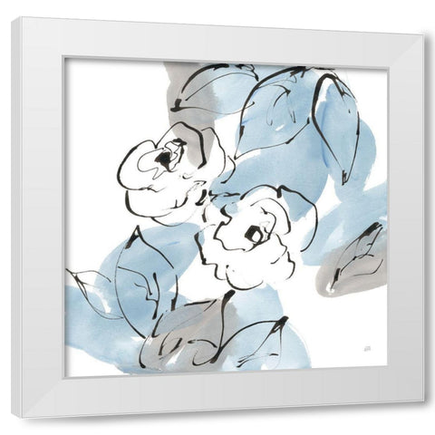 Blue Neutrals I White Modern Wood Framed Art Print by Paschke, Chris