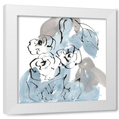Blue Neutrals II White Modern Wood Framed Art Print by Paschke, Chris