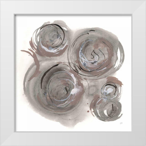 In the Circle I White Modern Wood Framed Art Print by Paschke, Chris