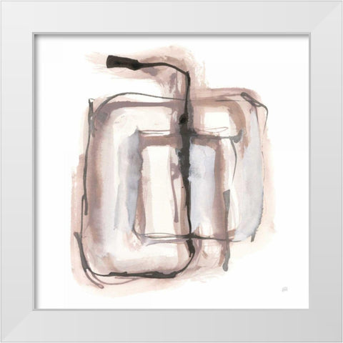 Lost in Squares II White Modern Wood Framed Art Print by Paschke, Chris