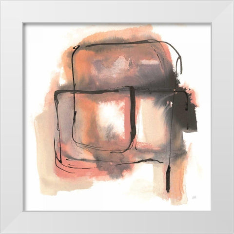 Life Squared II White Modern Wood Framed Art Print by Paschke, Chris