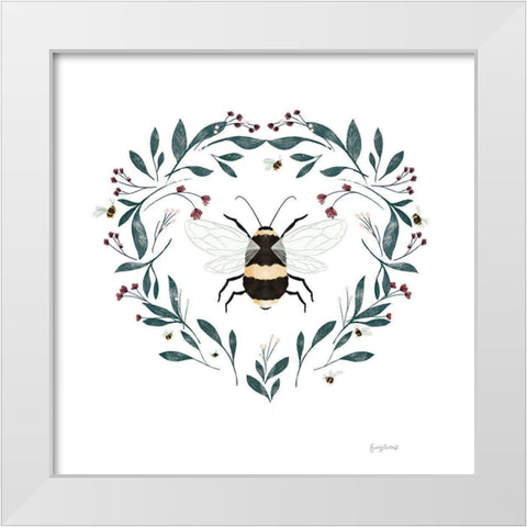 Bees VI White Modern Wood Framed Art Print by Thorns, Becky