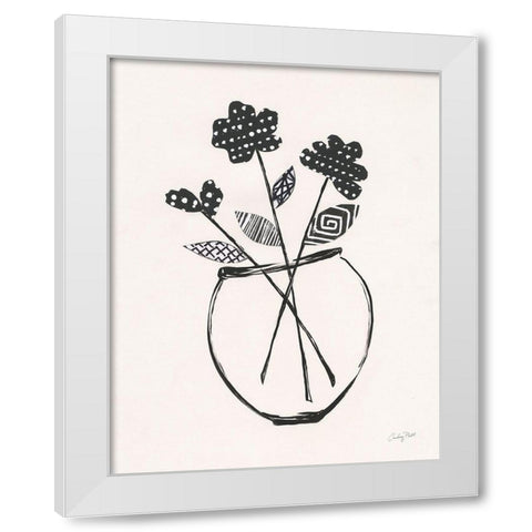 Modern Floral I White Modern Wood Framed Art Print by Prahl, Courtney