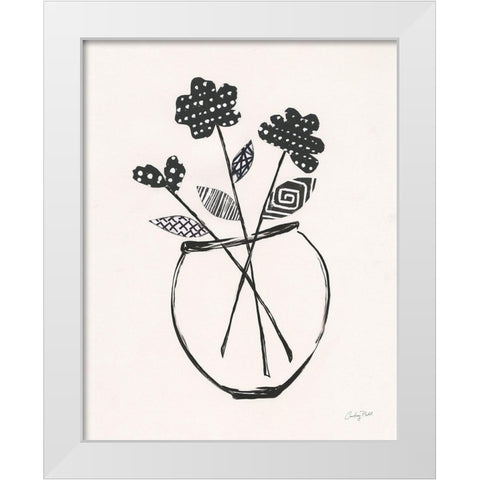 Modern Floral I White Modern Wood Framed Art Print by Prahl, Courtney