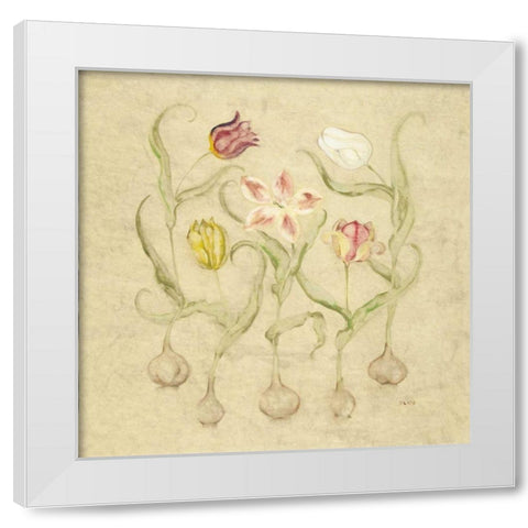 Dancing Bulbs II White Modern Wood Framed Art Print by Blum, Cheri