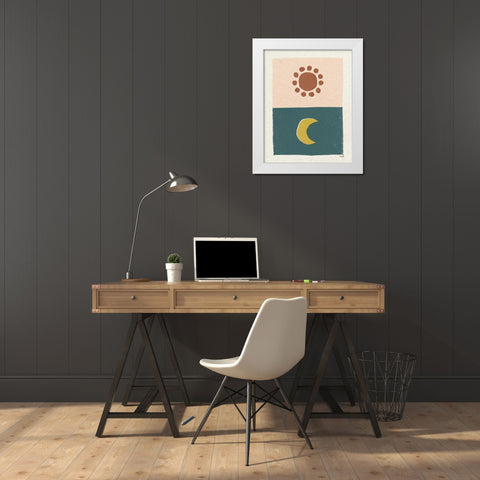 New Day I White Modern Wood Framed Art Print by Hershey, Moira