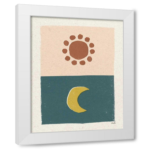 New Day I White Modern Wood Framed Art Print by Hershey, Moira