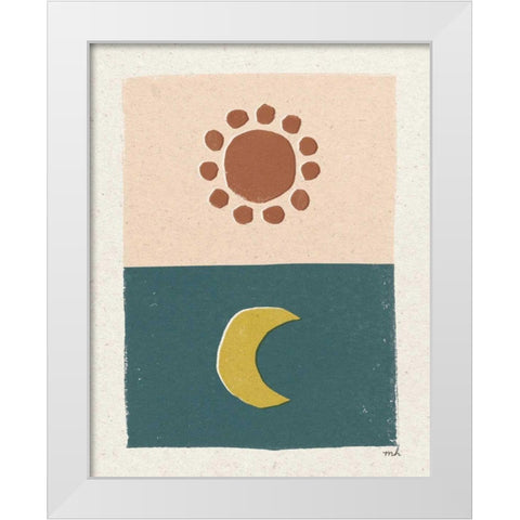 New Day I White Modern Wood Framed Art Print by Hershey, Moira