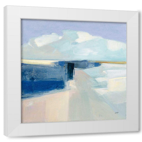 Sand and Sky White Modern Wood Framed Art Print by Purinton, Julia