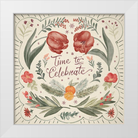 Winter Blooms III White Modern Wood Framed Art Print by Penner, Janelle