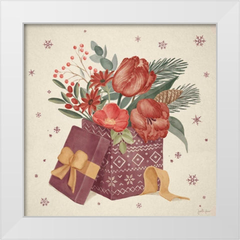 Winter Blooms IV White Modern Wood Framed Art Print by Penner, Janelle